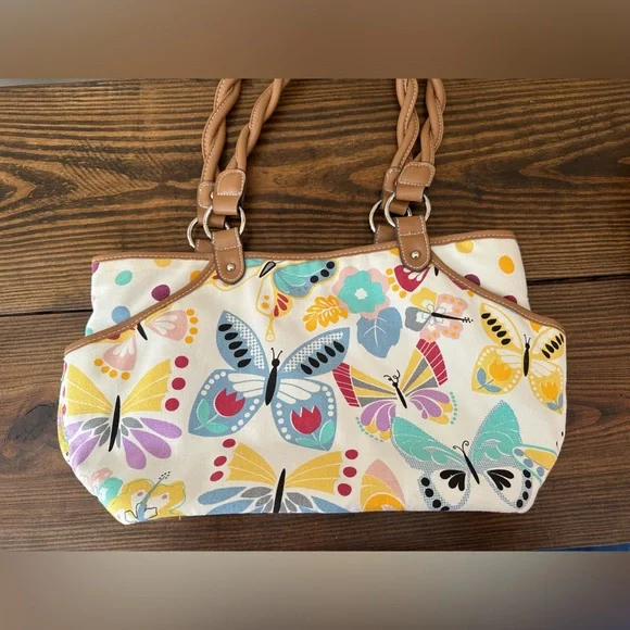 Rosetta floral/butterfly handbag - Picture 4 of 10